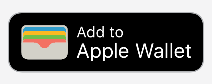 Botón para añadir el pase de lealtad digital de un negocio de postres a Apple Wallet